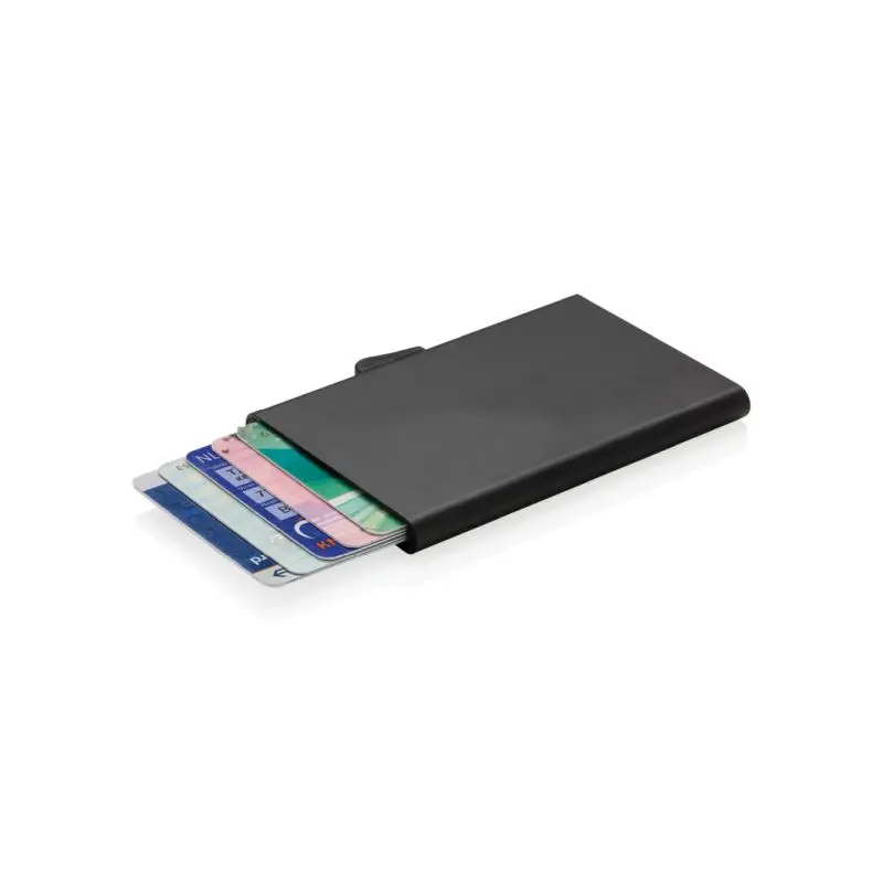 C-Secure Aluminium RFID-Schutz Kartenetui - Elegant Schwarz