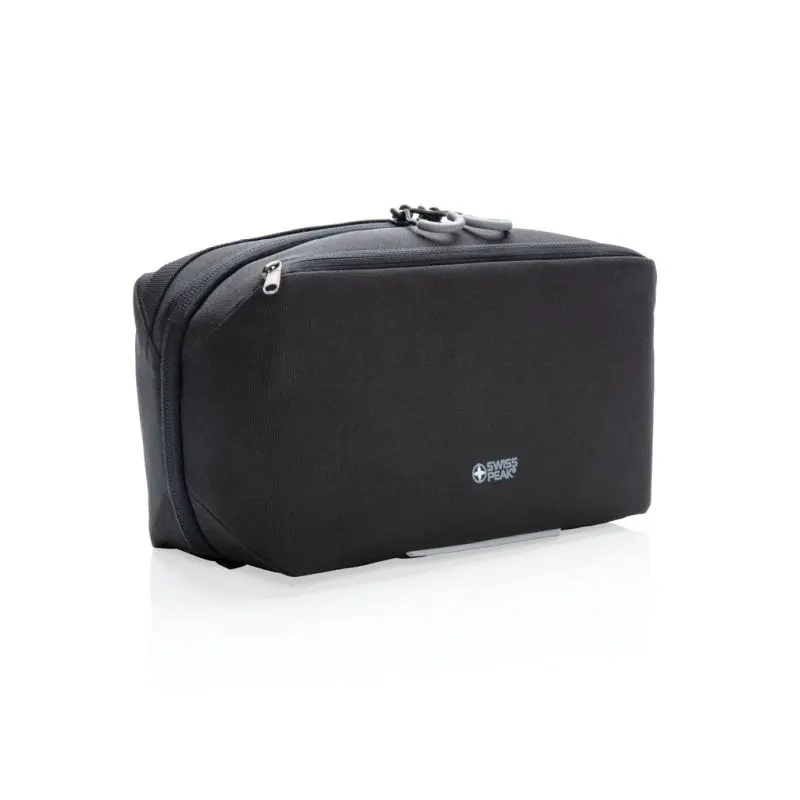 Swiss Peak AWARE™ PVC-freier Kulturbeutel in Schwarz, 100 Zeichen