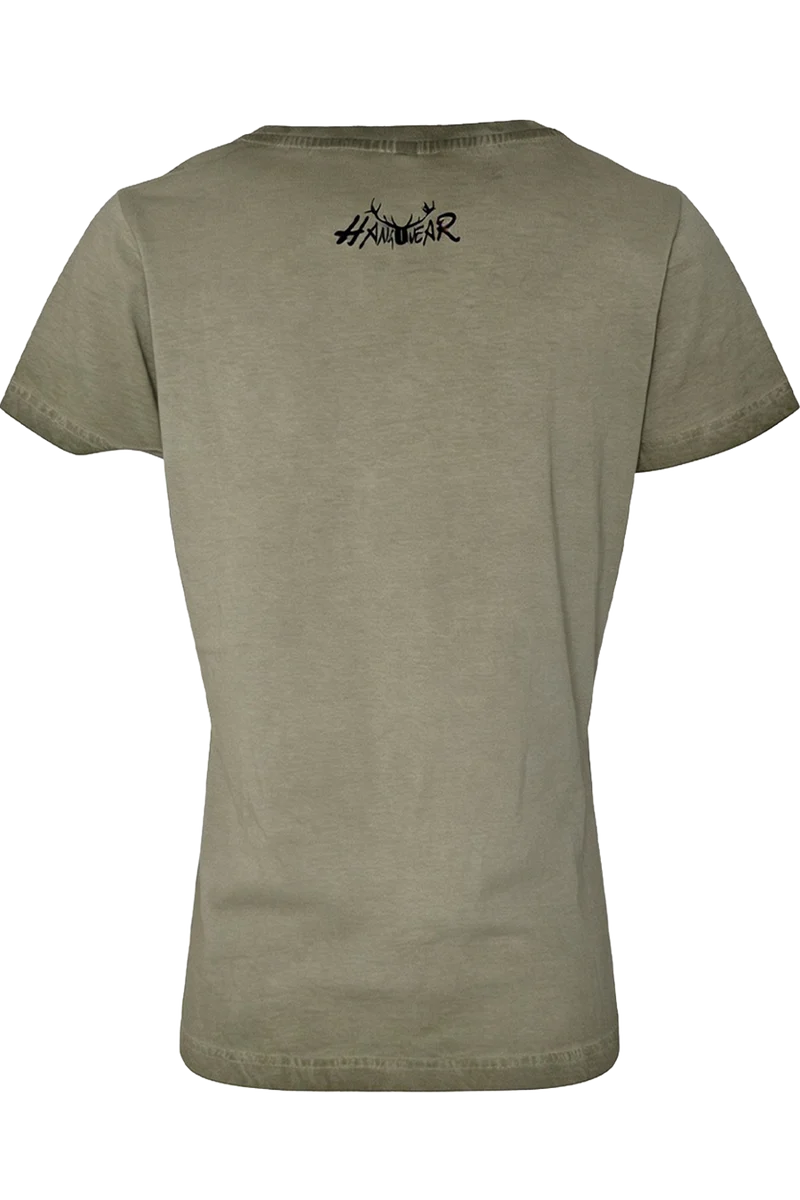 Damen Trachtenshirt mit Wolpertinger - oliv
