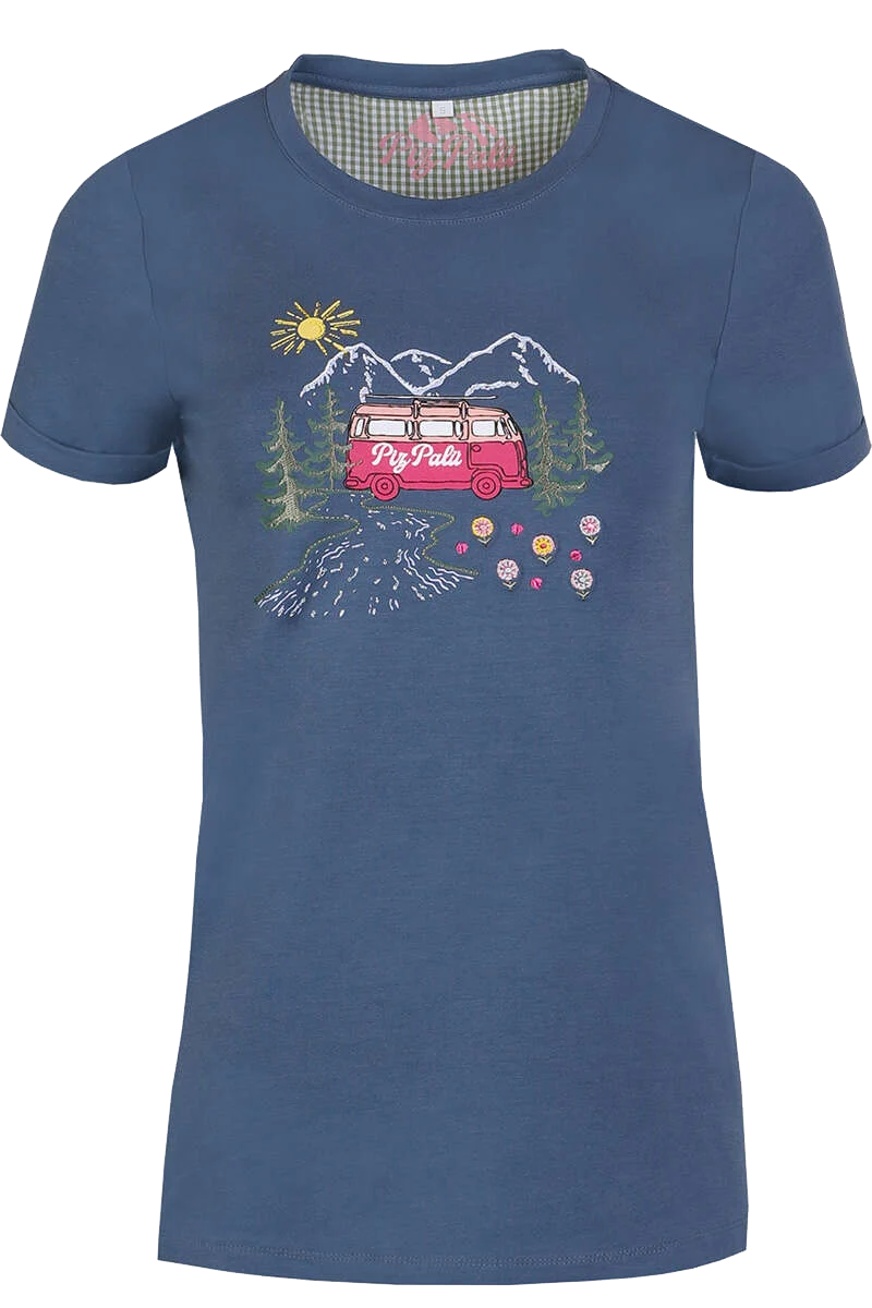Damen T-Shirt 'Alpen-Camping'
