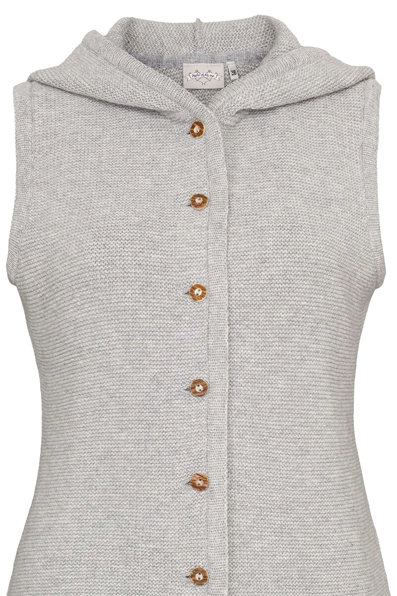 Damen Strickweste mit Kapuze