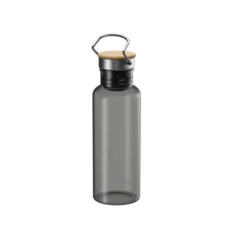 Graue Trinkflasche Cascada, 0,60 l - Leichte und kompakte Wasserflasche für Sport und Freizeit