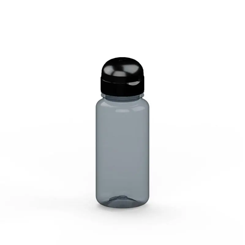 Eco Sports Trinkflasche, 400ml, Recyceltes PET, Grau-Schwarz