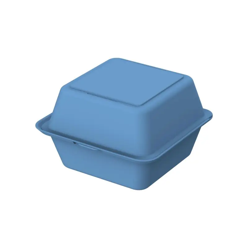ToGo Burger Box in Cozy Blue - Portable, Durable, Stylish Fast Food Container