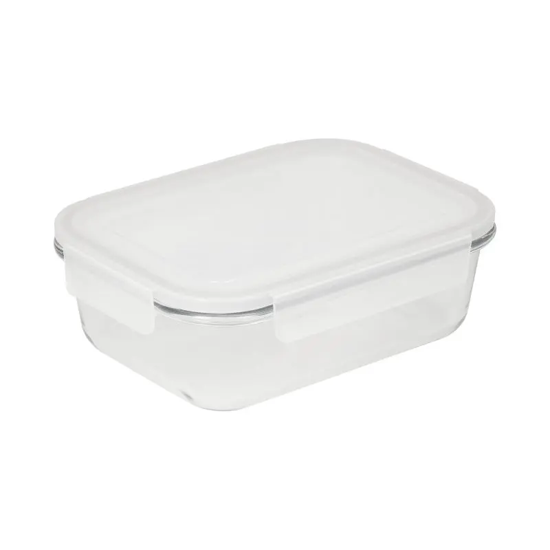 Cerrada Glass Box 19.7x14.8x6 cm - Transparent with Grey Highlights, Elegant Organizer