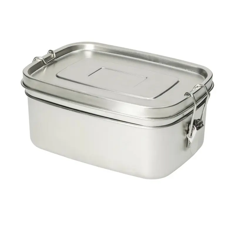 Double Vorratsdose 19x13,5x8,5 cm in Silber – Praktisch & Elegant