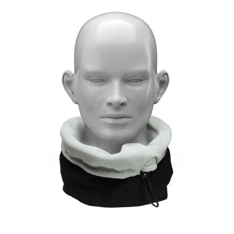 Multifunktionaler Fleece-Schal in Grau-Schwarz – Warm und Vielseitig