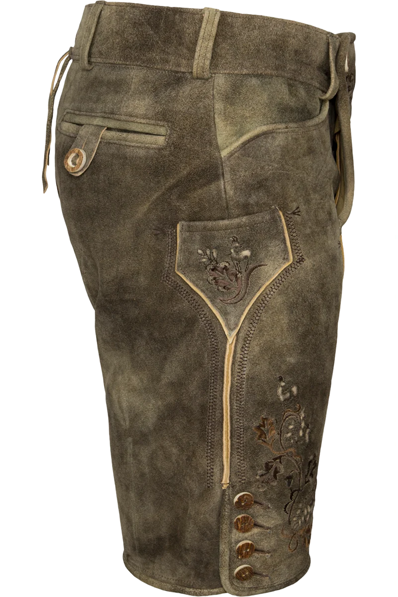 Herren Trachten Lederhose kurz bestickt