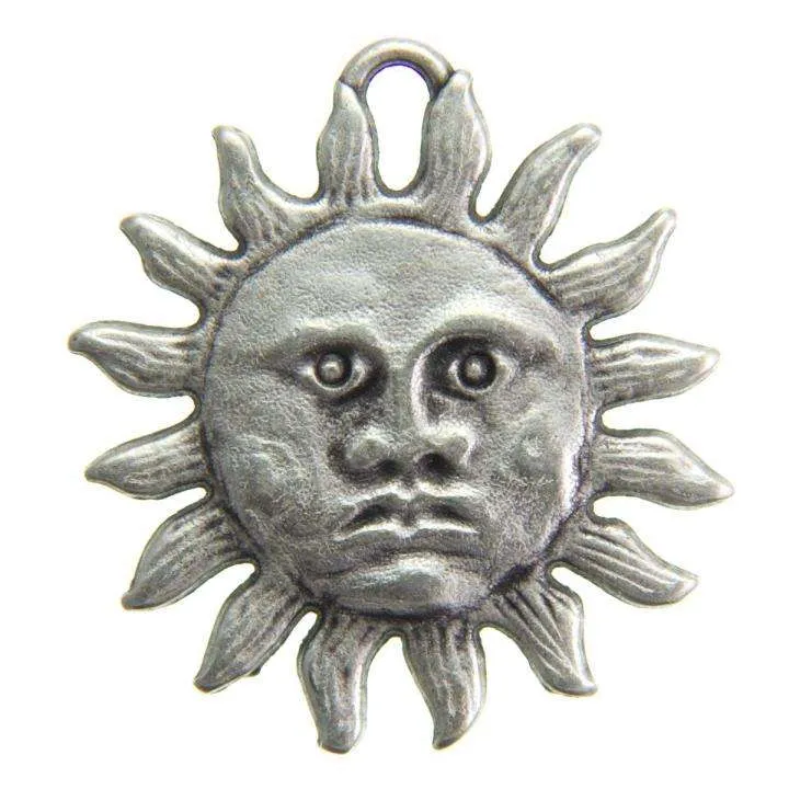 Trachtenapplikation Sonne Silberfarben – Anhänger TA-154