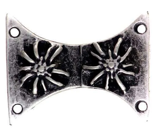 Trachtenapplikation Edelweiß Silberfarben – Metall TA-56