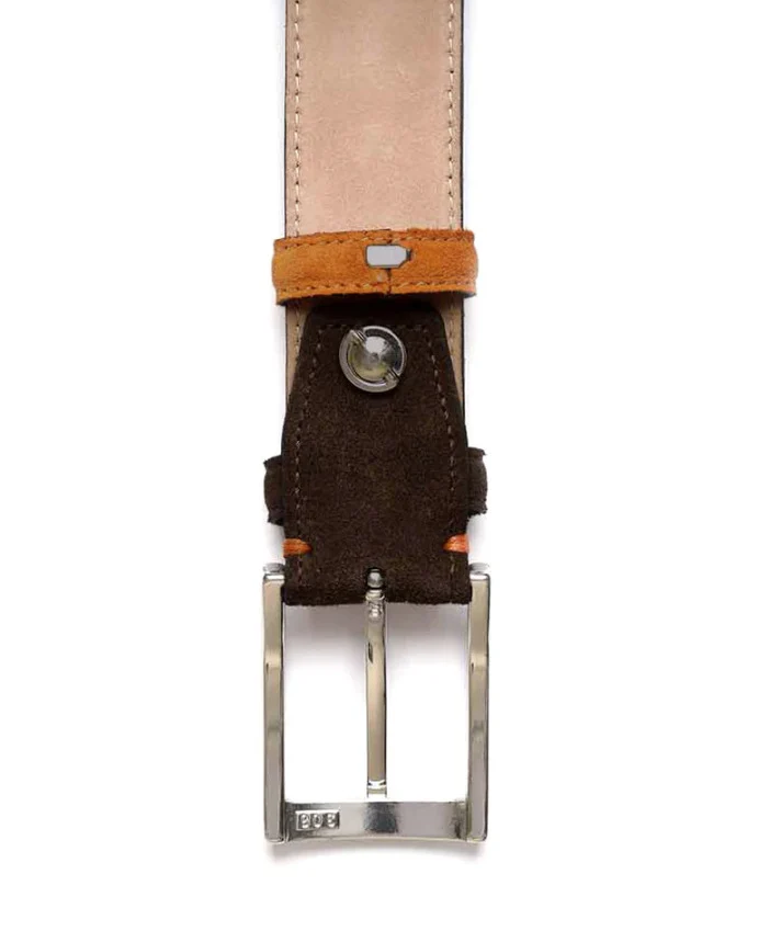 Veloursleder-Gürtel mit Wechselschlaufe