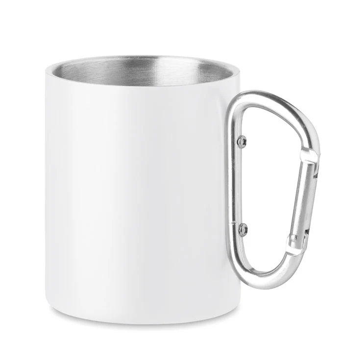 Metallbecher und Karabinergriff