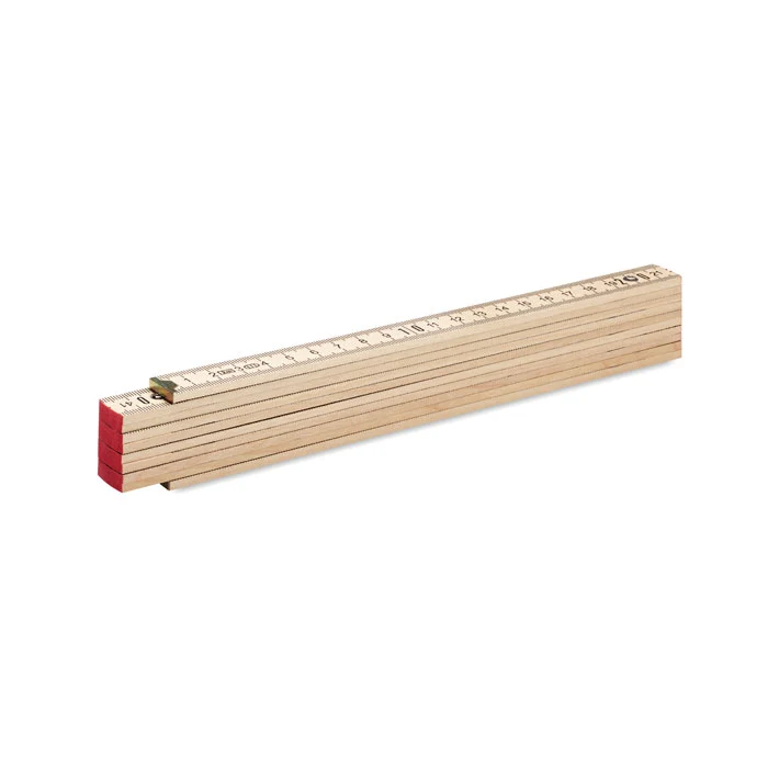 Zimmermannslineal aus Holz 2m
