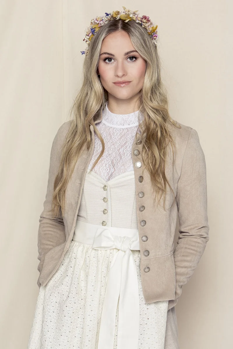 STEHKRAGEN BLAZER STRETCH TWILL TAUPE