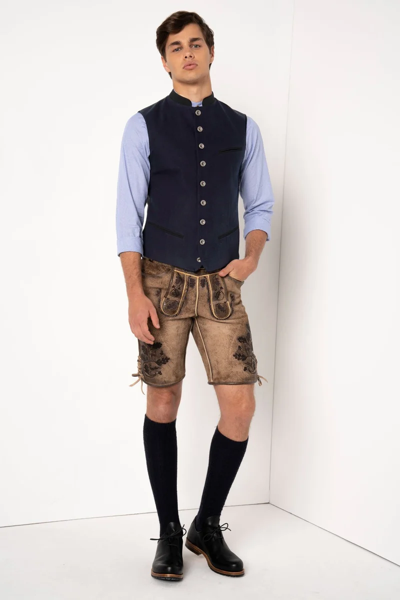TRACHTENHEMD SLIMFIT NADELSTREIFEN BLAU