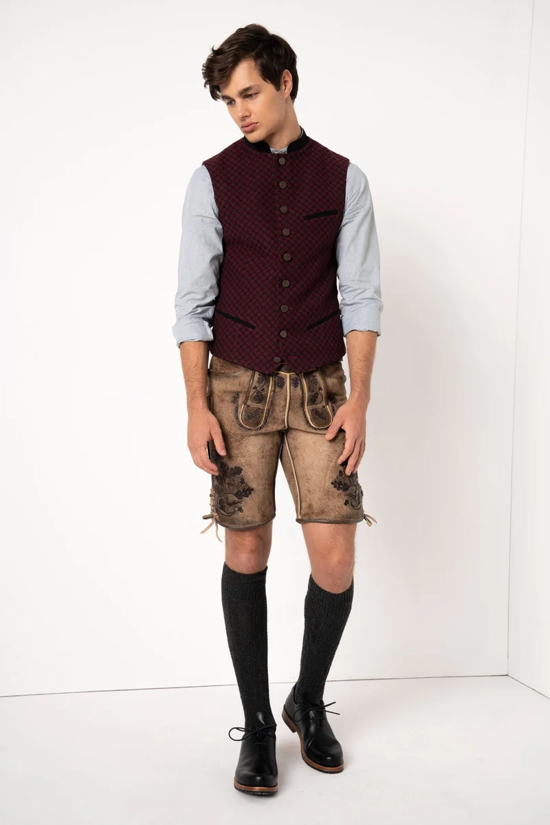 TRACHTENHEMD SLIMFIT NADELSTREIFEN CREME/ GRAU