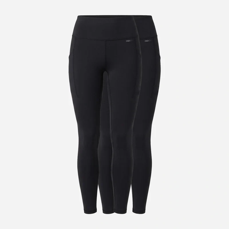 Premium High Waist Leggings mit Taschen | Schwarz