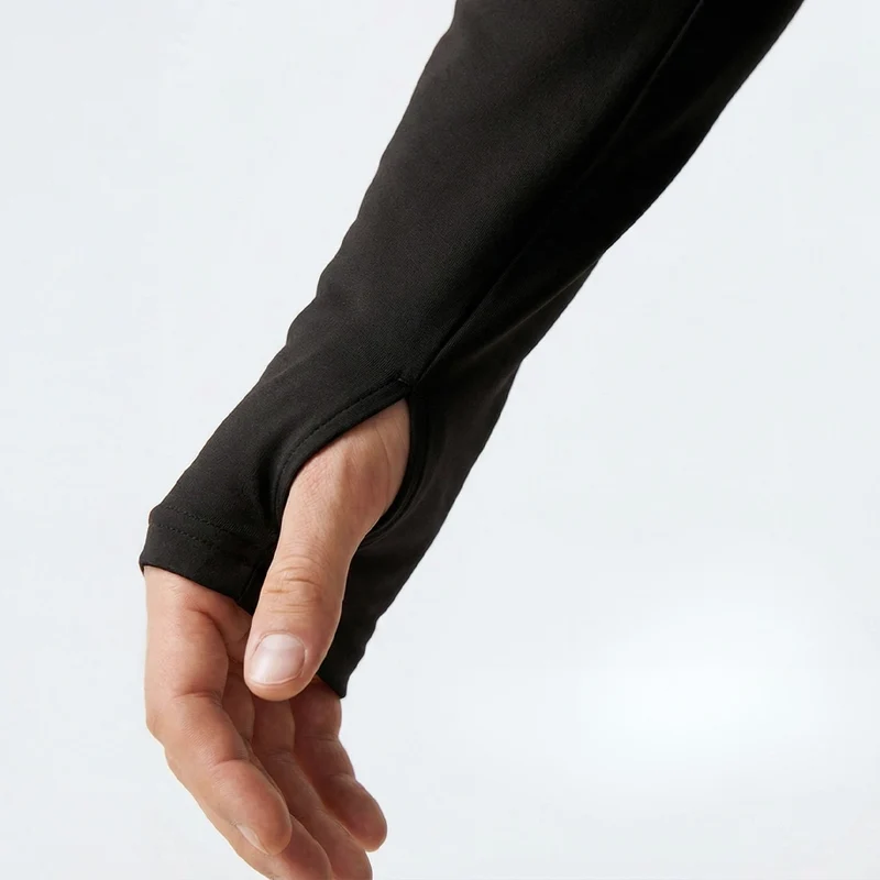 Laufshirt langarm Herren | Schwarz