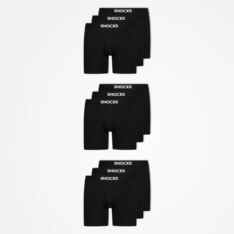 Lange Premium Boxershorts | Schwarz