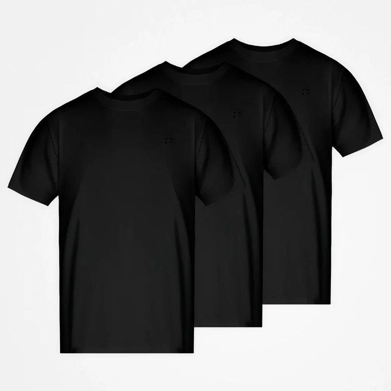Basic T-Shirt Herren | Schwarz