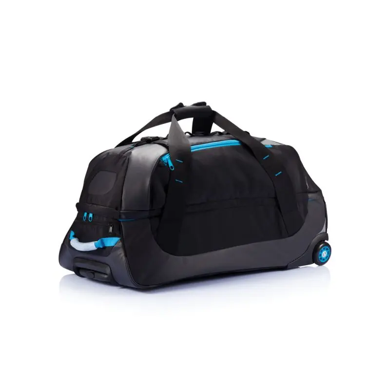 Robuster XXL Outdoor-Rollkoffer - Abenteuer-Design in Blau-Schwarz
