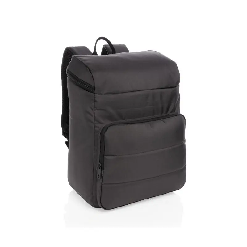 Schwarzer Impact AWARE™ RPET Kühl-Rucksack - Öko-Innovativ
