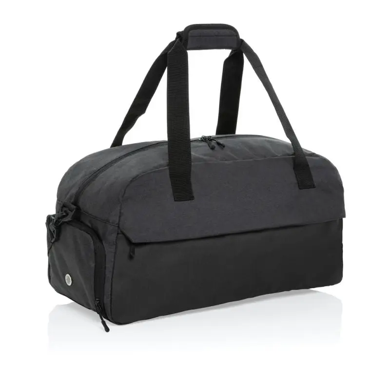 Kazu AWARE™ RPET Weekend-Duffel-Bag, Schwarz, Stilvoll und Nachhaltig für Kurztrips