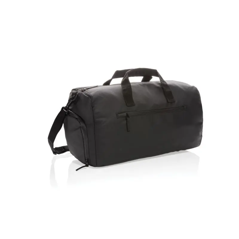 Trendige Schwarze Wochenendtasche, PVC-frei, Stilvolle Reiseoption