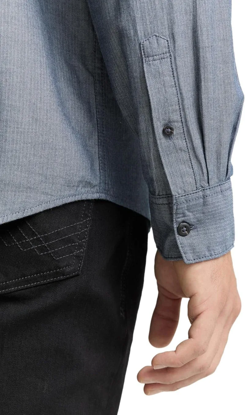 Tom Tailor Langarm Freizeithemd Blau