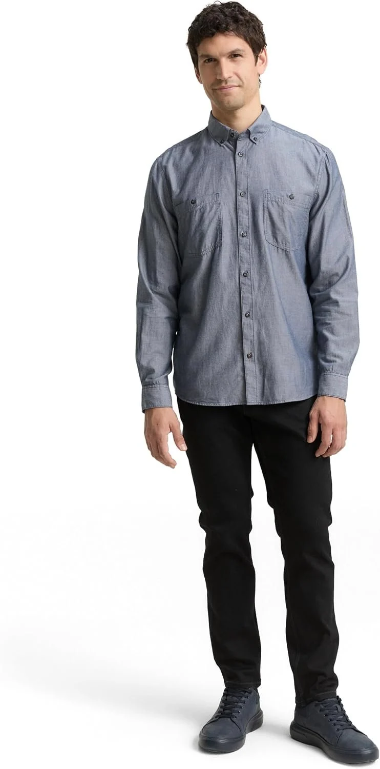 Tom Tailor Langarm Freizeithemd Blau
