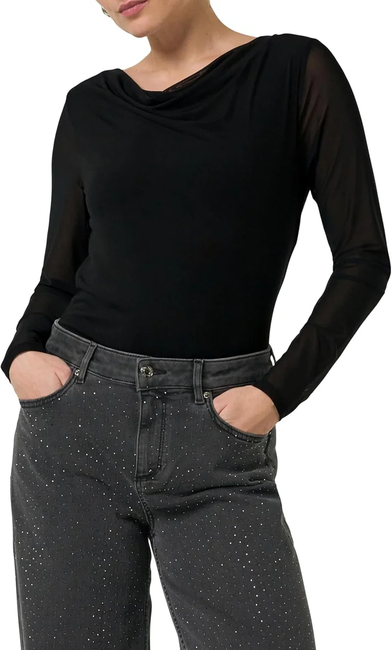 Comma Langarmshirts schwarz