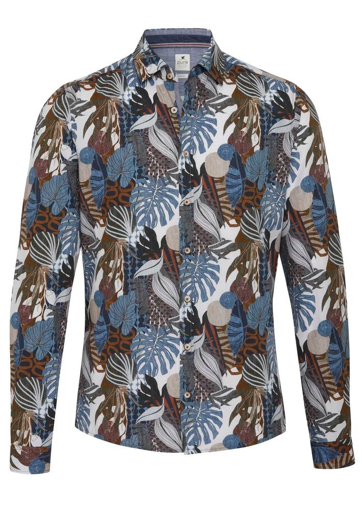 Hatico PURE Casual Hemd Langarm Dunkelblau