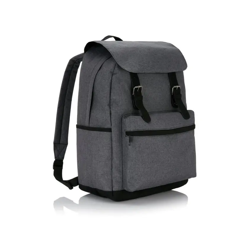 Laptop Rucksack in Grau mit Magnetischen Schnallen – Stilvoll & Sicher