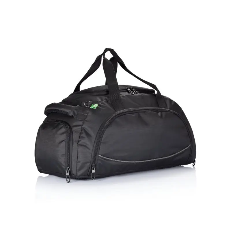 Sporttasche Florida, PVC-frei - schwarz, umweltfreundlich und funktional