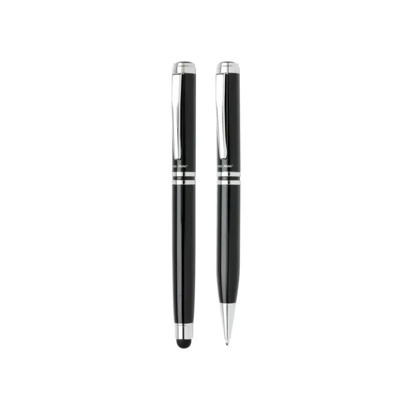 Exklusives Executive Schreibset in Schwarz-Silber - Eleganz & Professionalität