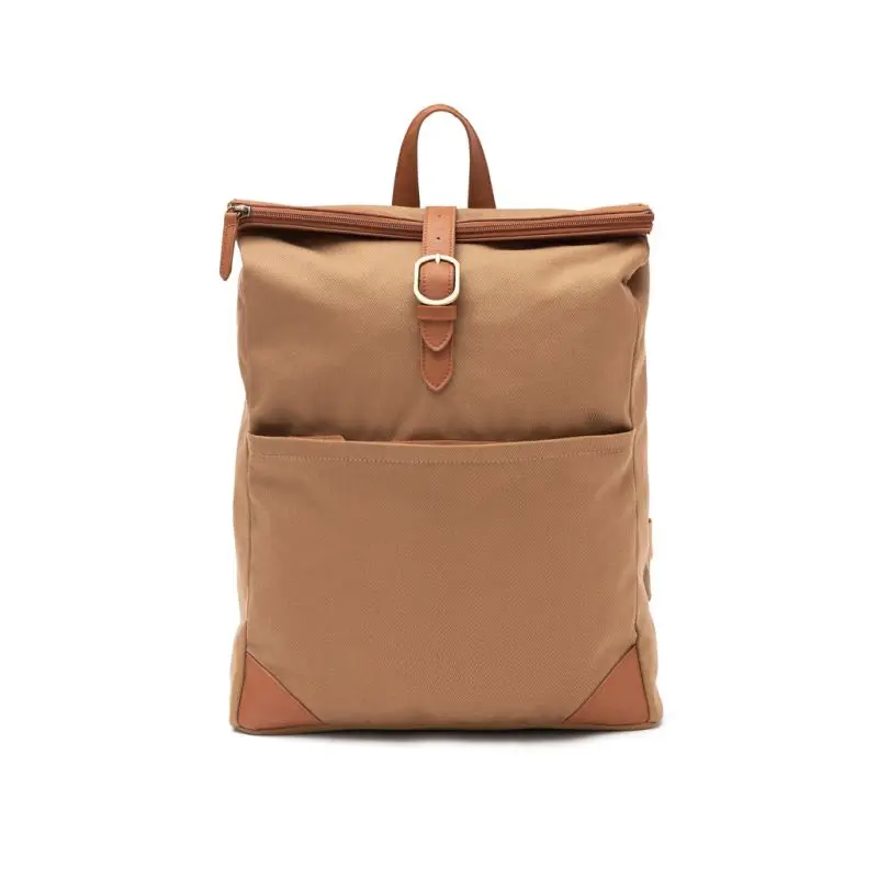 VINGA Sloane Rucksack aus RCS-zertifiziertem Recycling-Polyester in Braun