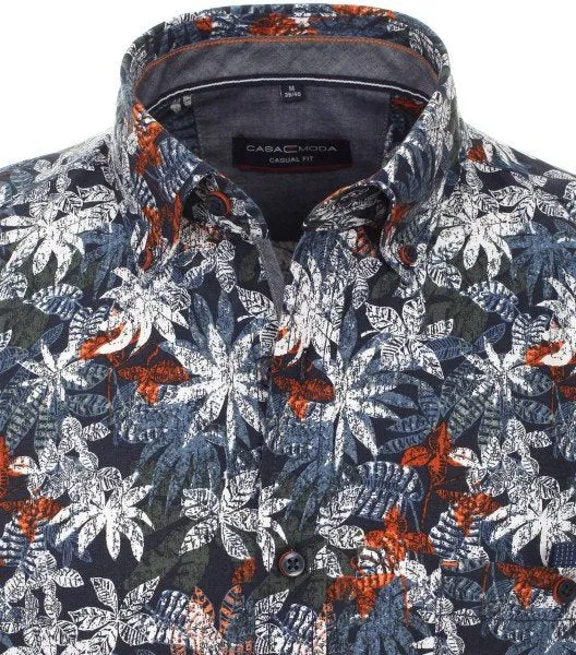 CASAMODA Freizeithemden Print Casual Fit