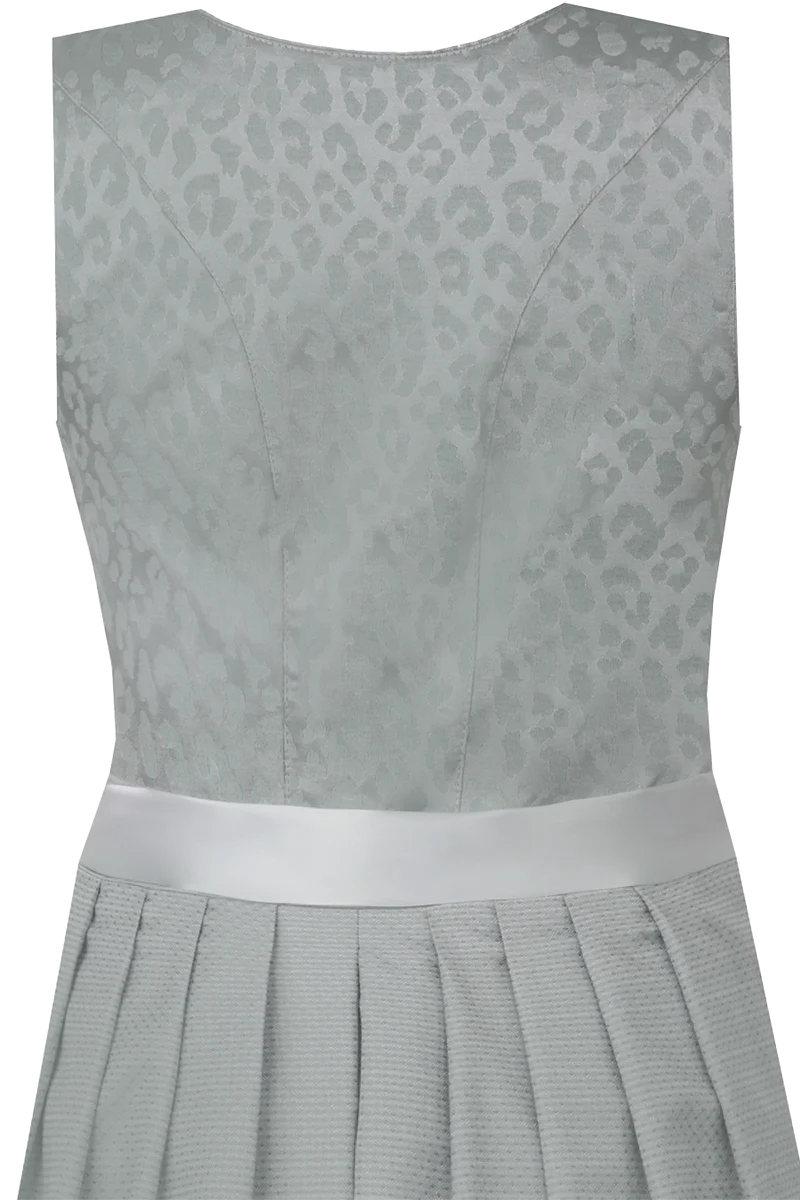 Midi-Dirndl mit eckigem Ausschnitt und Leomuster