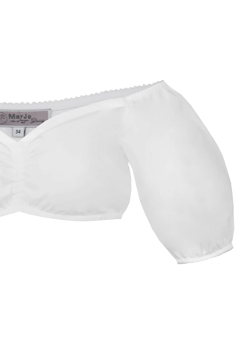 Carmendirndlbluse schulterfrei mit Herzausschnitt