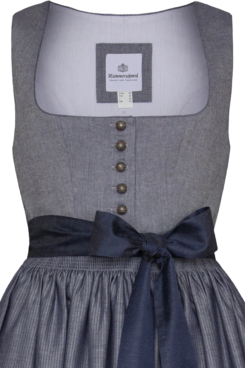 Midi-Dirndl mit eckigem Ausschnitt