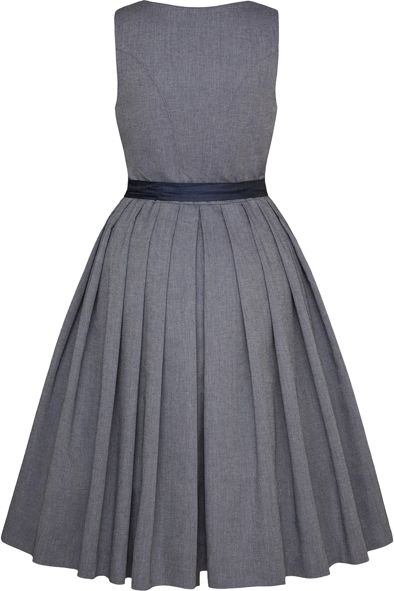Midi-Dirndl mit eckigem Ausschnitt
