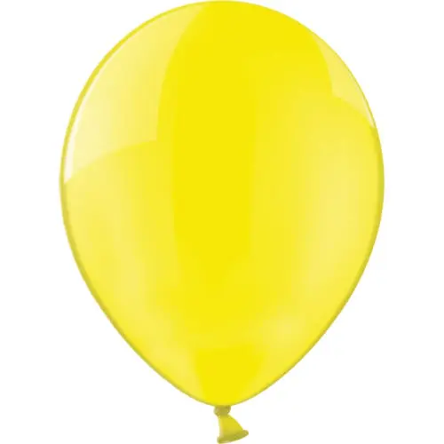 Gelber Kristall-Luftballon mit individuellem Siebdruck für besondere Anlässe