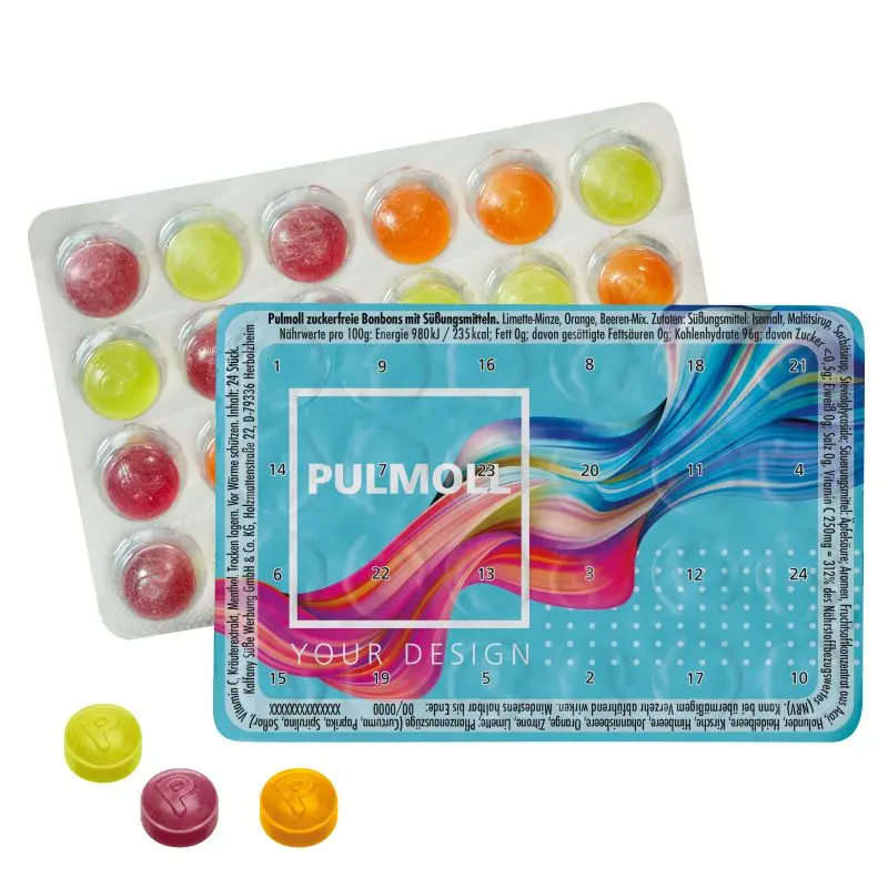 Mini-Adventskalender mit Pulmoll Pastillen, kompakt und gesundheitsbewusst