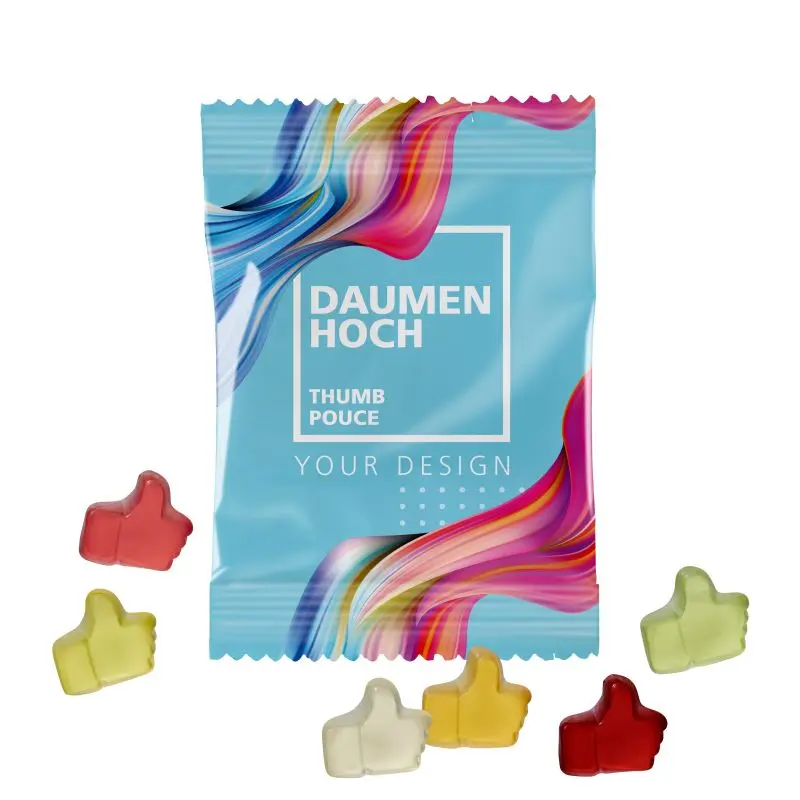 Daumen hoch Fruchtgummiaktion: 10g Tüten – Positiver Snack