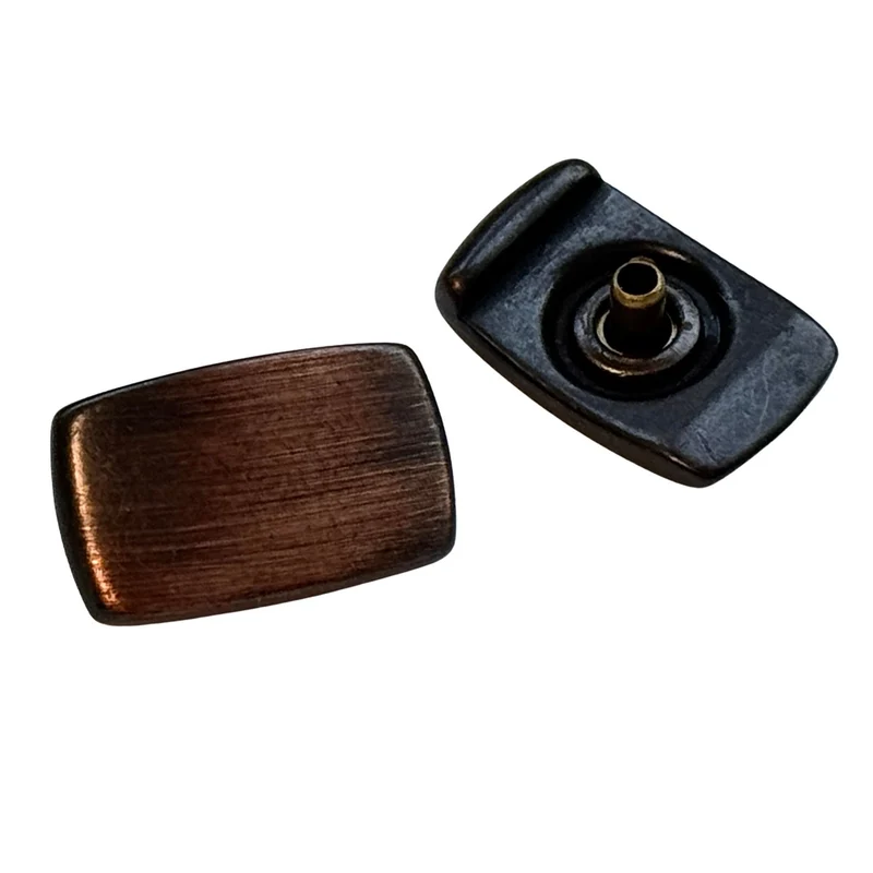 Kanten Druckknopf Rechteckig Kupfer 21 x 13 mm – Metallknopf NK-98 K