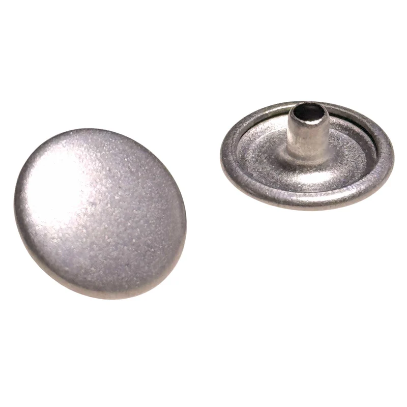 Druckknopf Silber matt 12,5 mm – Metallknopf NK-18