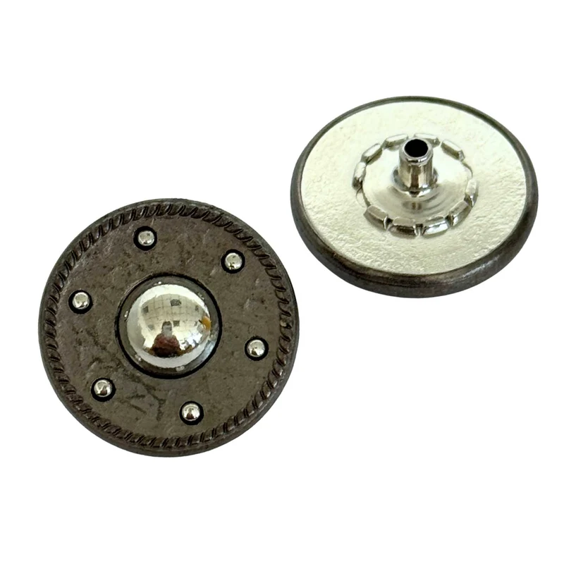 Druckknopf Altsilber 5 mm – Metallknopf NK-61