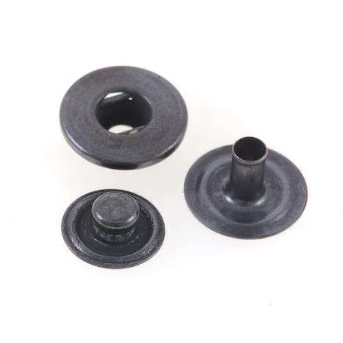 Druckknopf Schwarz 15 mm – Metallknopf NK-300