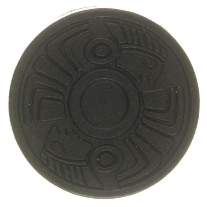 Druckknopf Ethno-Muster Schwarz – Metallknopf NK-56