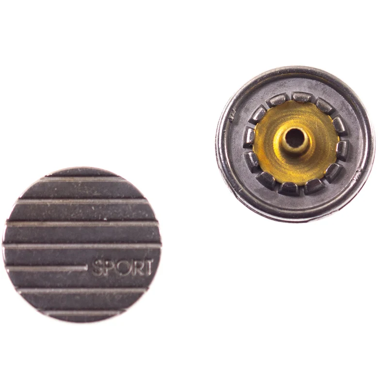 Druckknopf Sport Schwarz 18 mm – Metallknopf NK-166